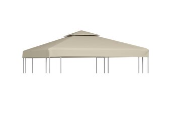 vidaXL Vervangend Tentdoek Prieel 3x3m Beige - 40% Korting!