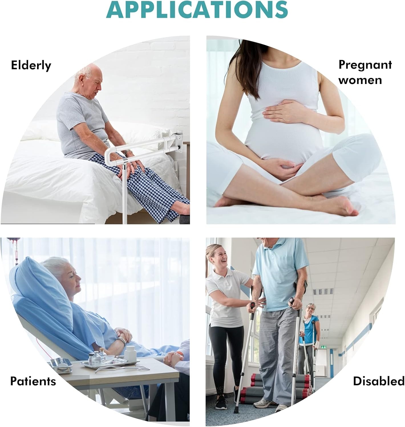 YUCHENGTECH Opklapbare WC-handgreep 75cm | -40% | Roestvrij Staal | Veiligheid Senioren