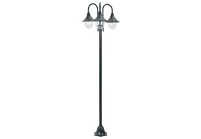 vidaXL Paalverlichting Tuin E27 220cm Aluminium Donkergroen - 60% Korting!