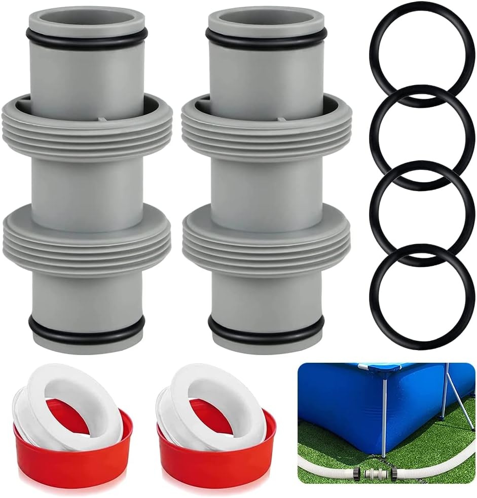 Zwembadslang Connectorset 38 mm (2 stuks) - Intex/Bestway/Coleman - 35% Korting