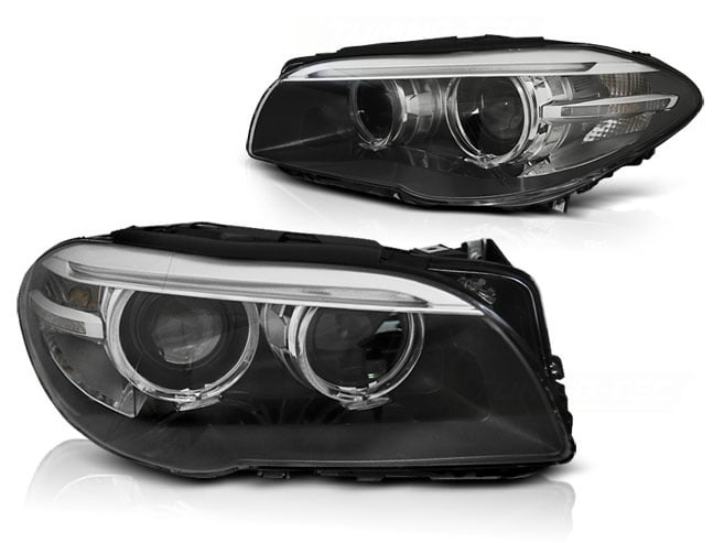 Xenon Koplampen BMW F10/F11 (10-13) - Zwart DRL AE LED - 55% Korting!