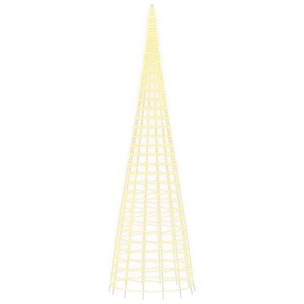 vidaXL LED-kerstboom aan vlaggenmast 800 cm - 3000 LEDs Warm Wit - 40% Korting