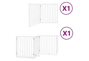 vidaXL Hondenhek inklapbaar, 160cm wit - 86% Korting!