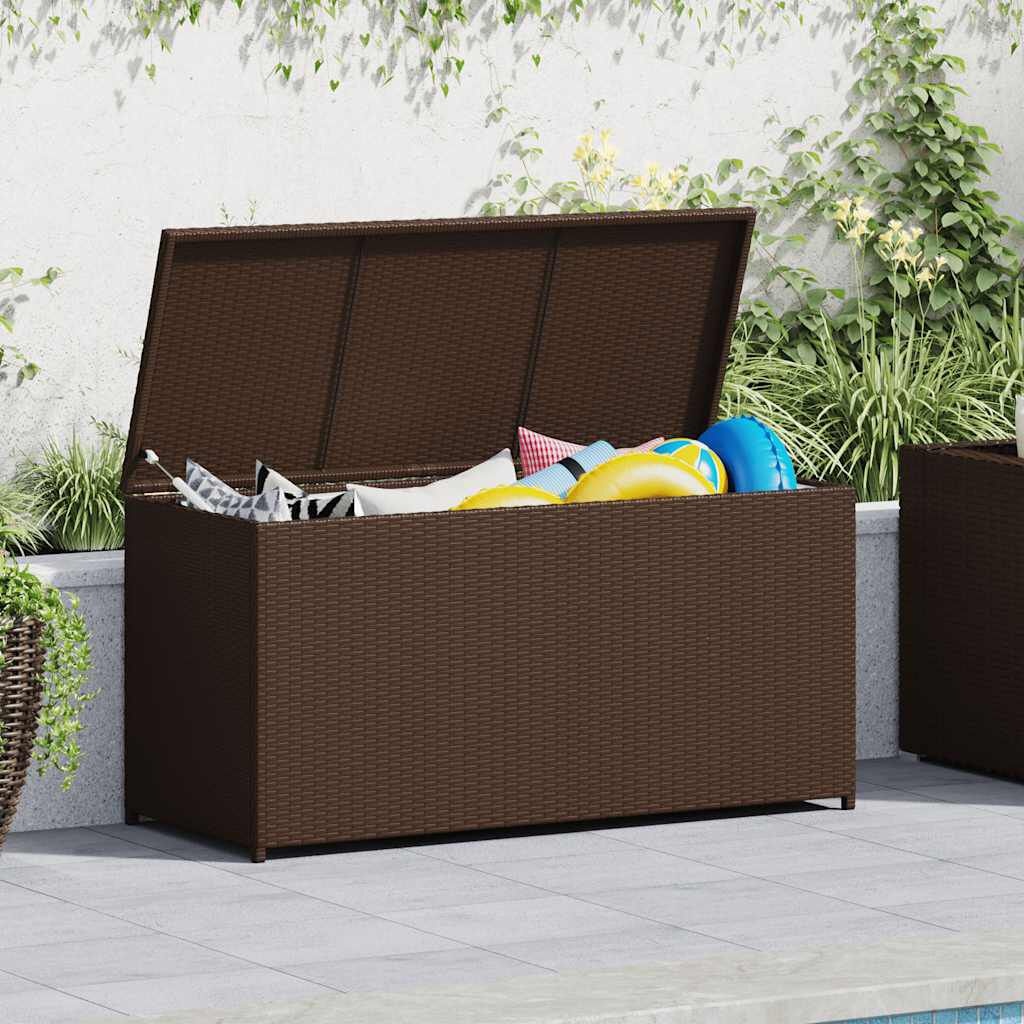 vidaXL Tuinbox Poly Rattan Bruin - 120x50x60cm - 40% Korting