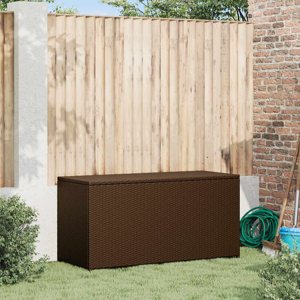 vidaXL Tuinbox Poly Rattan Bruin - 120x50x60cm - 40% Korting