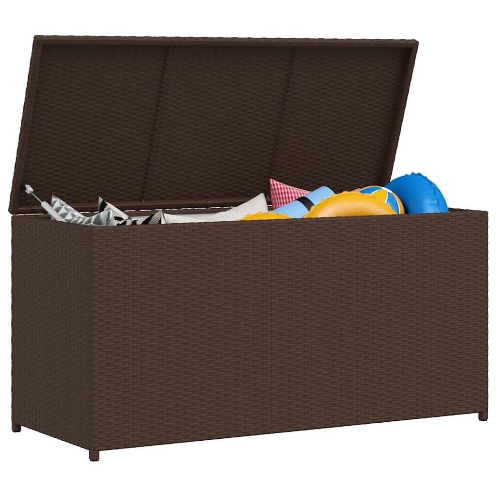 vidaXL Tuinbox Poly Rattan Bruin - 120x50x60cm - 40% Korting