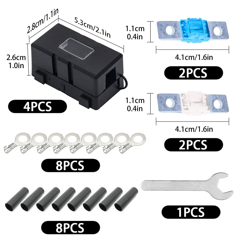 4x MIDI Zekeringhouders 60A/80A - 60% Korting