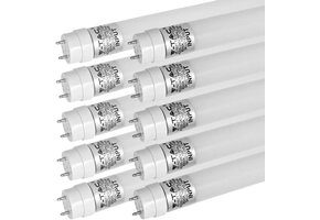 Set 10 LED TL-buizen 120cm Neutraal Wit (4000K) 18W | -60% Korting