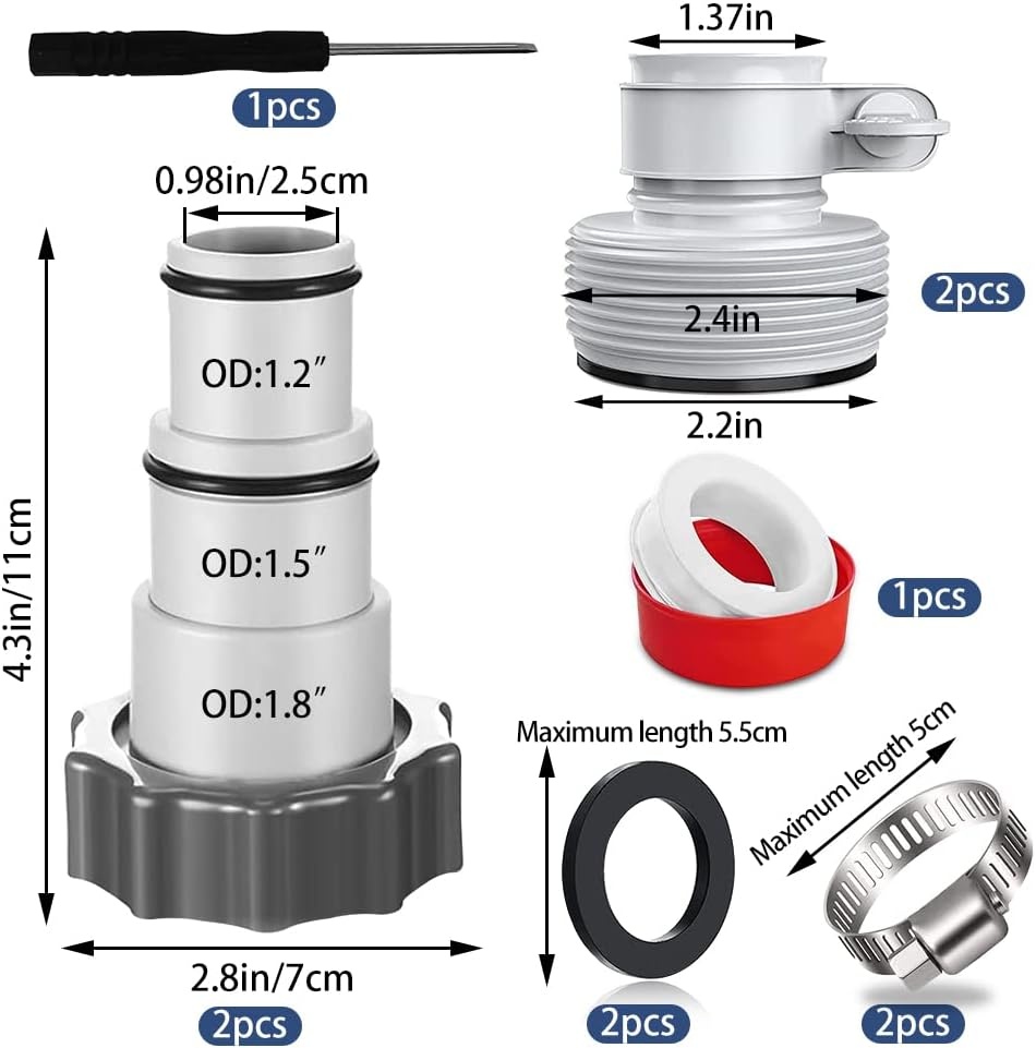 Intex Zwembadslangadapter Set A/B (Ø 32/38mm) - 35% Korting!