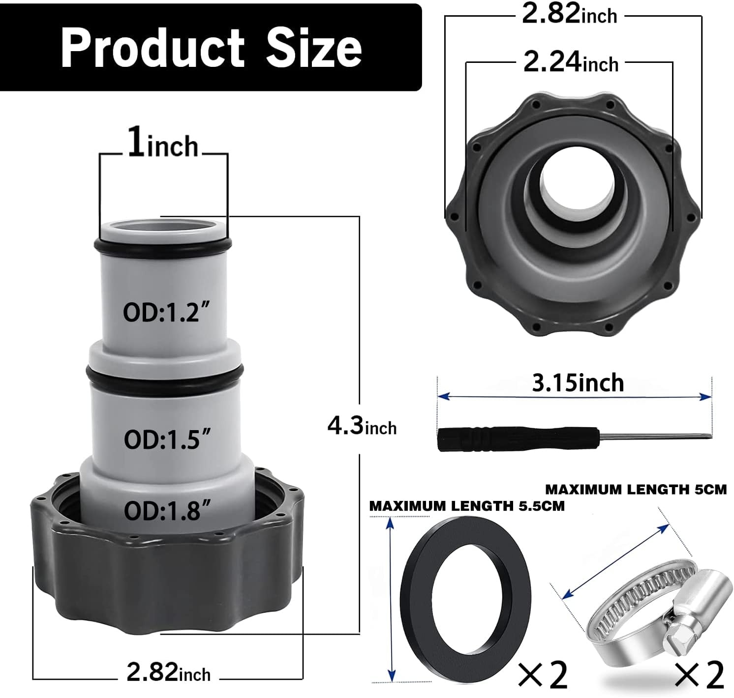 Intex Zwembadslangadapter Set A/B (Ø 32/38mm) - 35% Korting!