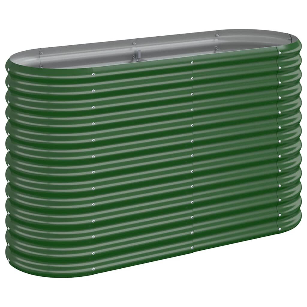 vidaXL Plantenbak 114x40x68cm Staal Groen - 40% Korting!