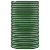 vidaXL Plantenbak 114x40x68cm Staal Groen - 40% Korting!