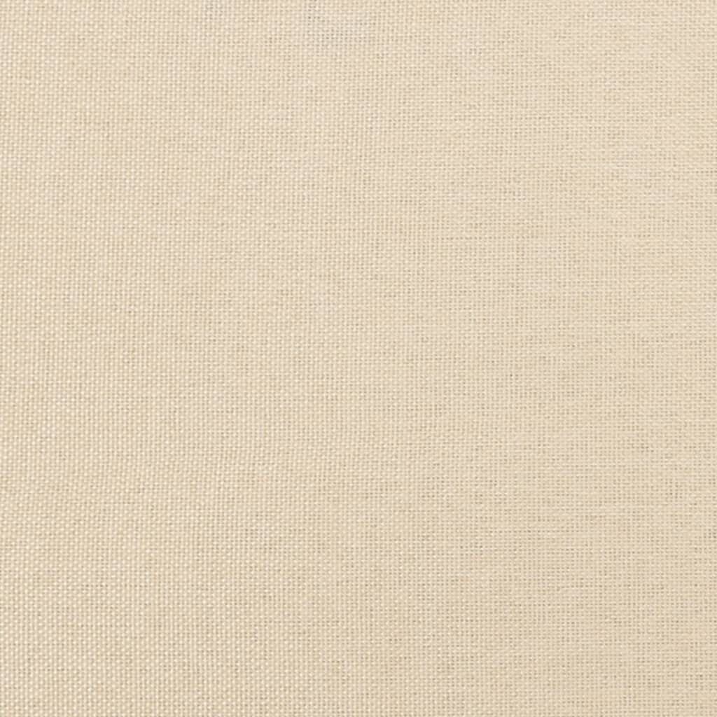 vidaXL Hoofdborden 2 st 100x5x78/88 cm stof crèmekleurig