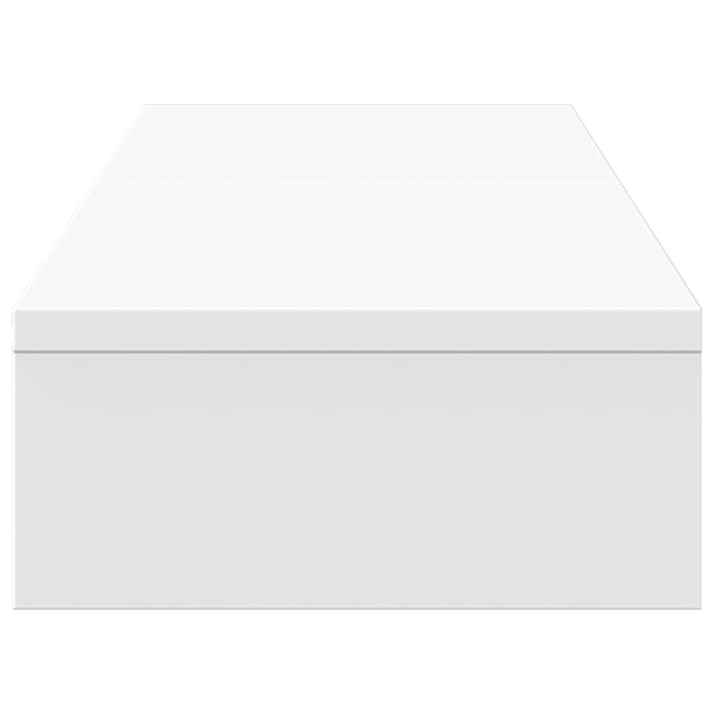 vidaXL Monitorstandaard verstelbaar 80x24x10,5 cm bewerkt hout wit