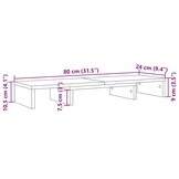 vidaXL Monitorstandaard verstelbaar 80x24x10,5 cm bewerkt hout wit