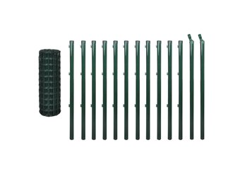 vidaXL Euro hek 25x1 m staal groen