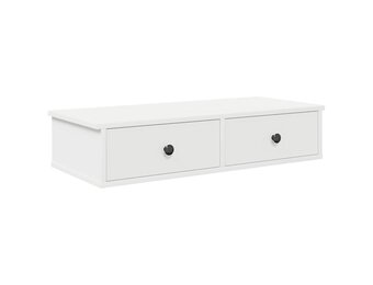 vidaXL Wandschap met lades 80x31x17 cm bewerkt hout wit
