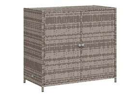 vidaXL Tuinkast 83x45x76 cm poly rattan grijs