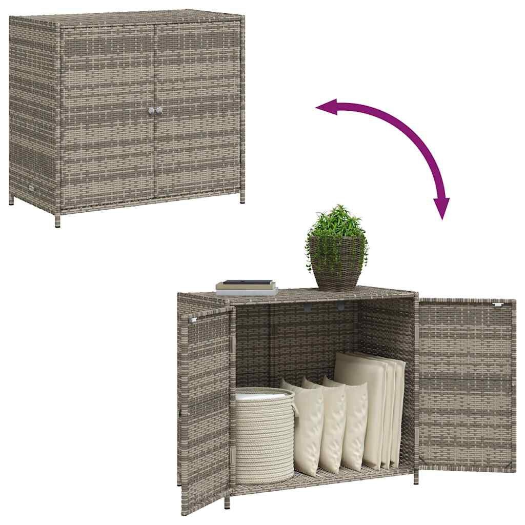 vidaXL Tuinkast 83x45x76 cm poly rattan grijs
