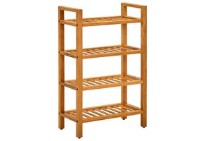 vidaXL Schoenenrek met 4 schappen 50x27x80 cm massief eikenhout