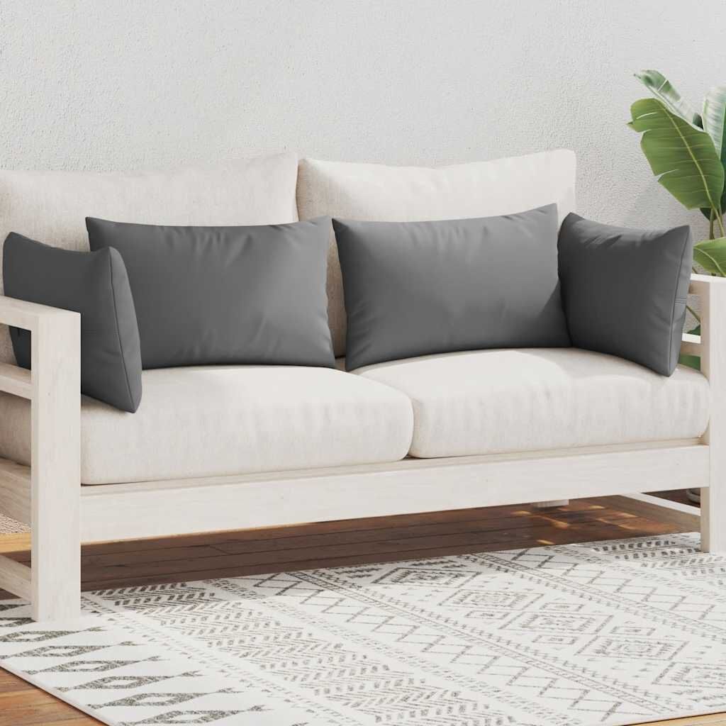 vidaXL Buitenkussens 60x40 cm grijs 4 st