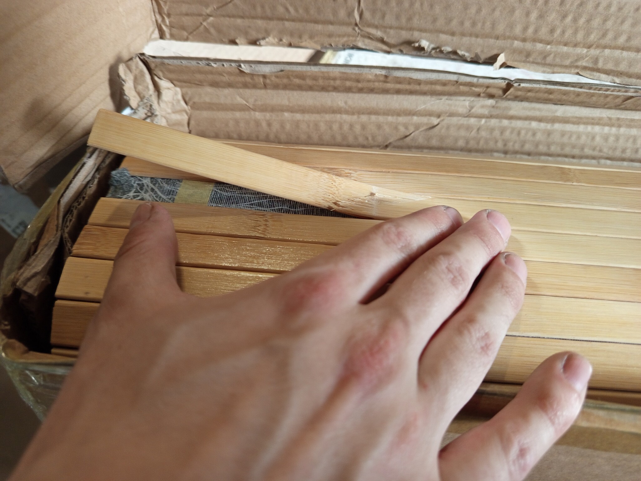 vidaXL Kamerscherm 165x400 cm bamboe lichtnaturel