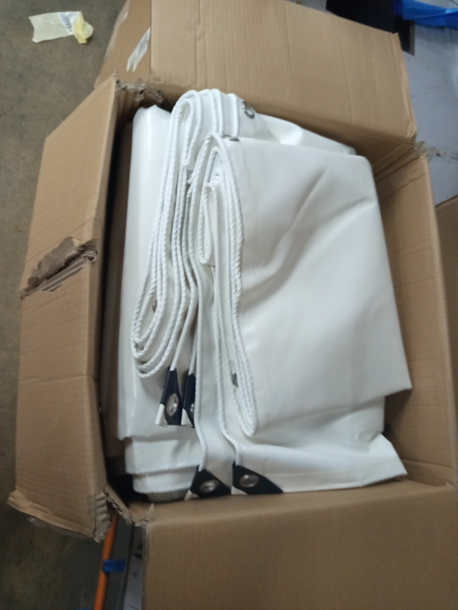 vidaXL Dekzeil 650 g/m² 5x6 m wit