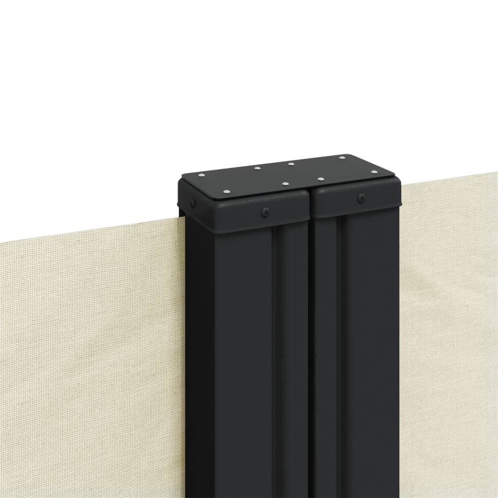 vidaXL Tuinscherm uittrekbaar 200x1200 cm crèmekleurig