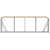 vidaXL Haardhoutopslag 300x45x100 cm gegalvaniseerd staal lichtbruin