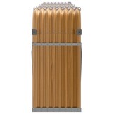 vidaXL Haardhoutopslag 300x45x100 cm gegalvaniseerd staal lichtbruin