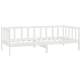 vidaXL Bedbank massief grenenhout wit 90x200 cm