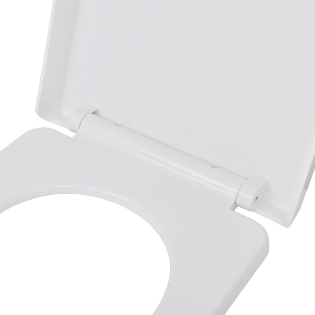 vidaXL Toiletbril soft-close met quick-release ontwerp vierkant wit