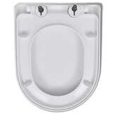 vidaXL Toiletbril soft-close met quick-release ontwerp vierkant wit