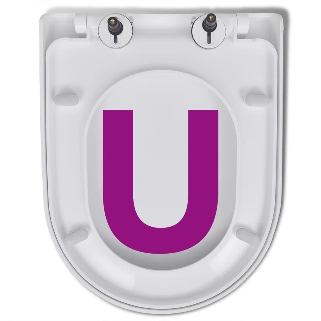 vidaXL Toiletbril soft-close met quick-release ontwerp vierkant wit
