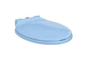 vidaXL Toiletbril soft-close en quick-release ovaal blauw
