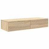 vidaXL Wandschap met lades 100x36x19 cm bewerkt hout sonoma eikenkleur