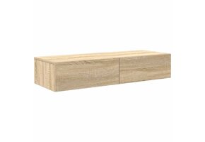 vidaXL Wandschap met lades 100x36x19 cm bewerkt hout sonoma eikenkleur