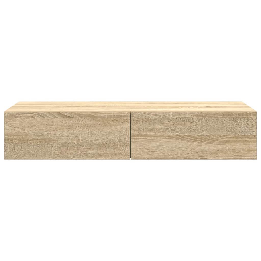 vidaXL Wandschap met lades 100x36x19 cm bewerkt hout sonoma eikenkleur