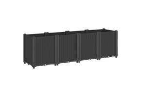 vidaXL Plantenbak 160x40x53 cm polypropeen zwart