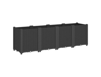 vidaXL Plantenbak 160x40x53 cm polypropeen zwart