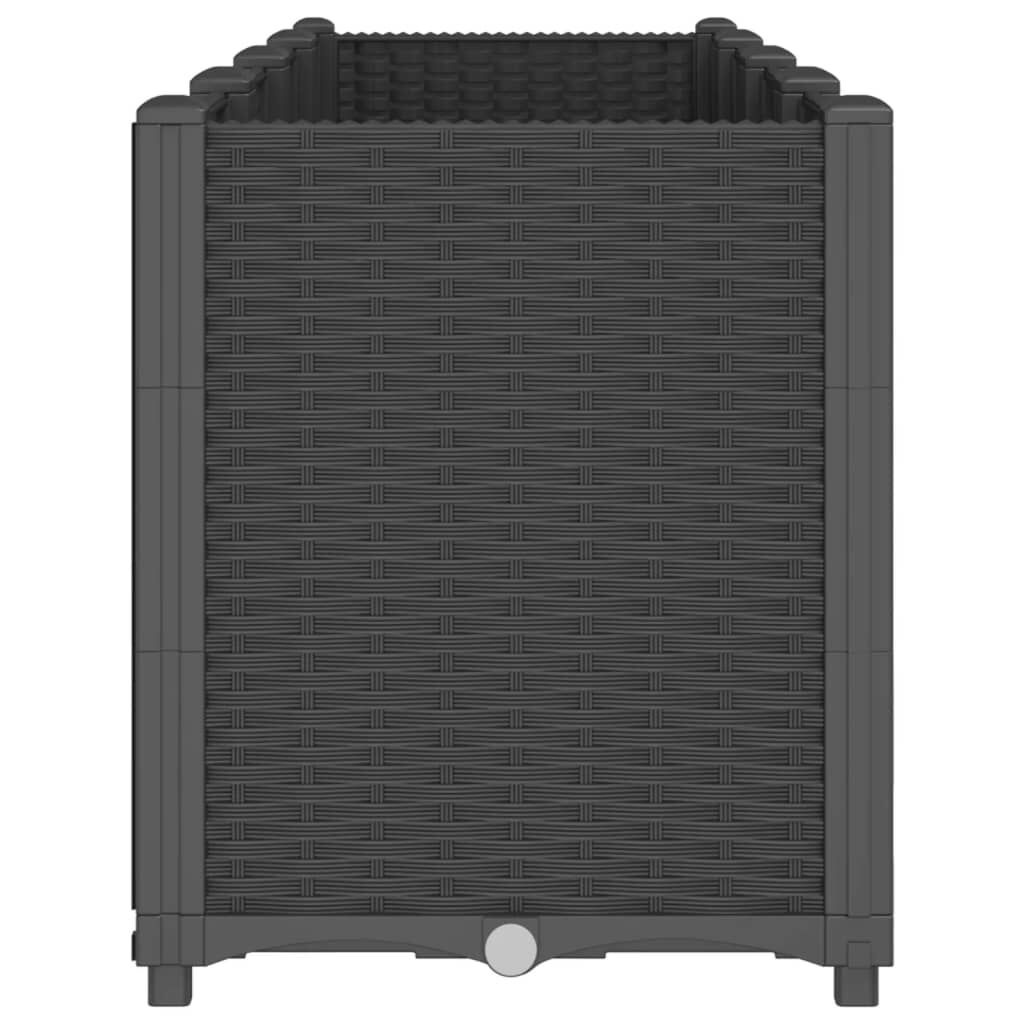 vidaXL Plantenbak 160x40x53 cm polypropeen zwart