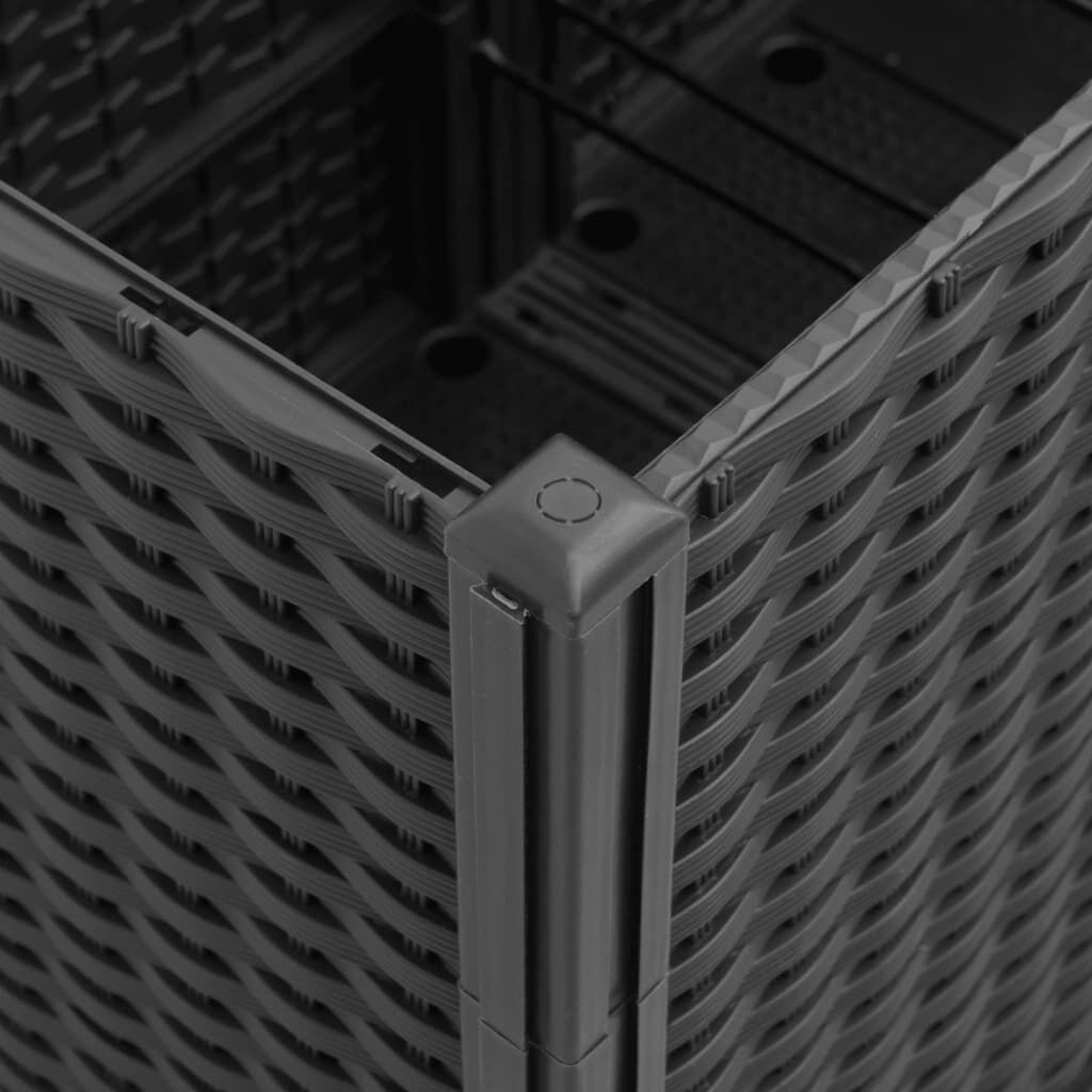 vidaXL Plantenbak 160x40x53 cm polypropeen zwart