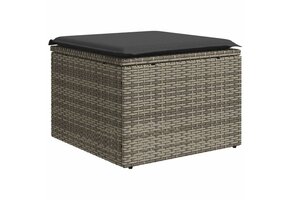 vidaXL Tuinkruk Poly Rattan Grijs met Kussen - 61% Korting!