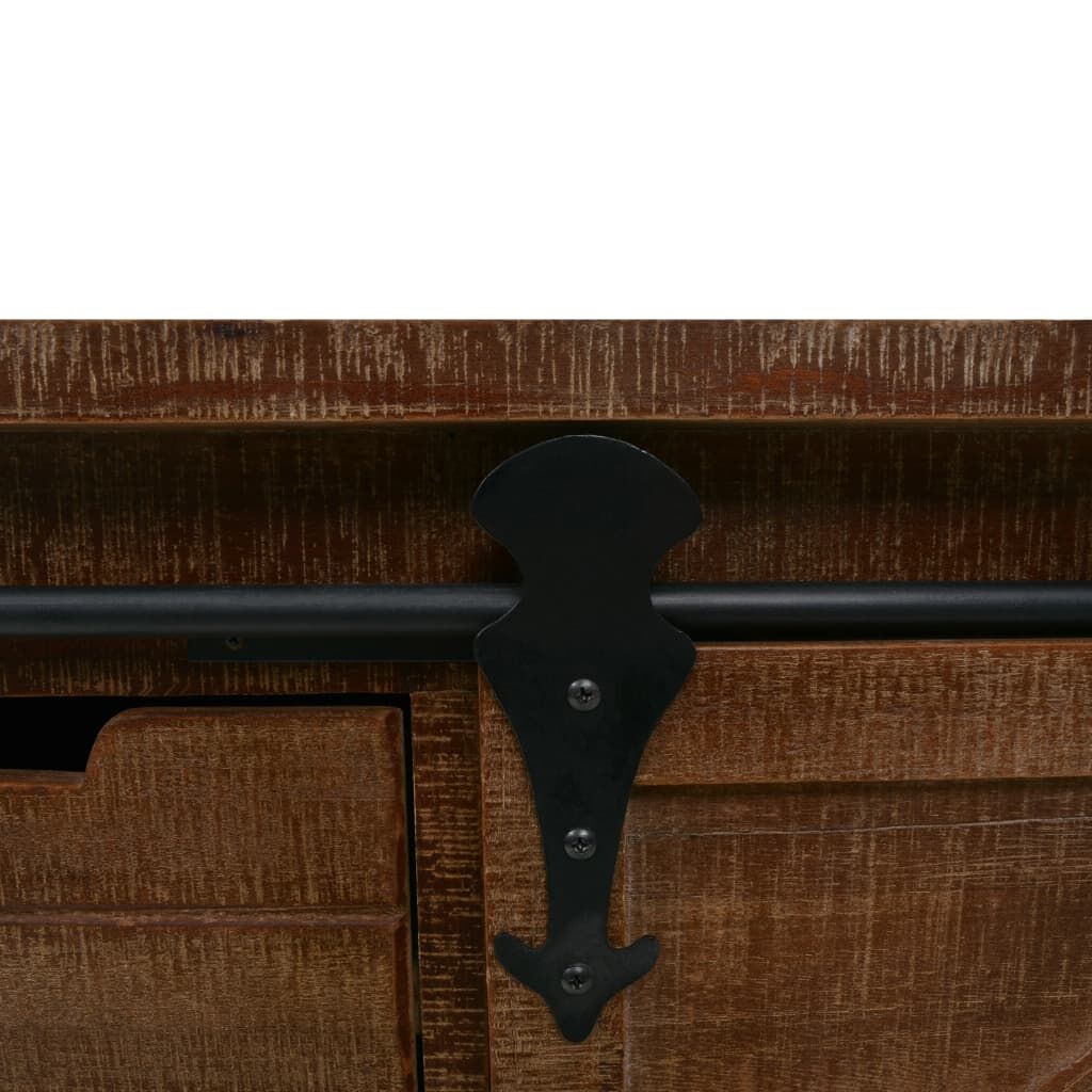 vidaXL Opbergkast 64x33,5x75 cm massief vurenhout bruin