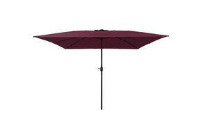 vidaXL Tuinparasol Rood, Zwart 295 x 295 x 245 cm Polyester, Staal