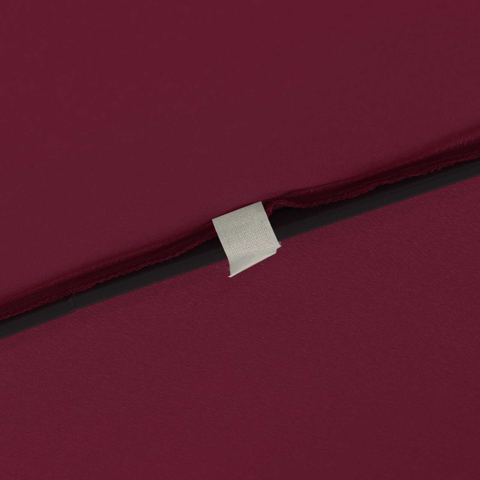 vidaXL Tuinparasol Rood, Zwart 295 x 295 x 245 cm Polyester, Staal