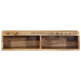 vidaXL Tv-meubel wandmontage 80x30x19 cm massief ruw mangohout