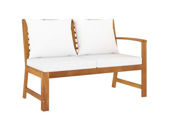 VidaXL Tuinbank Acaciahout met Crèmekleurig Kussen | 51% Korting