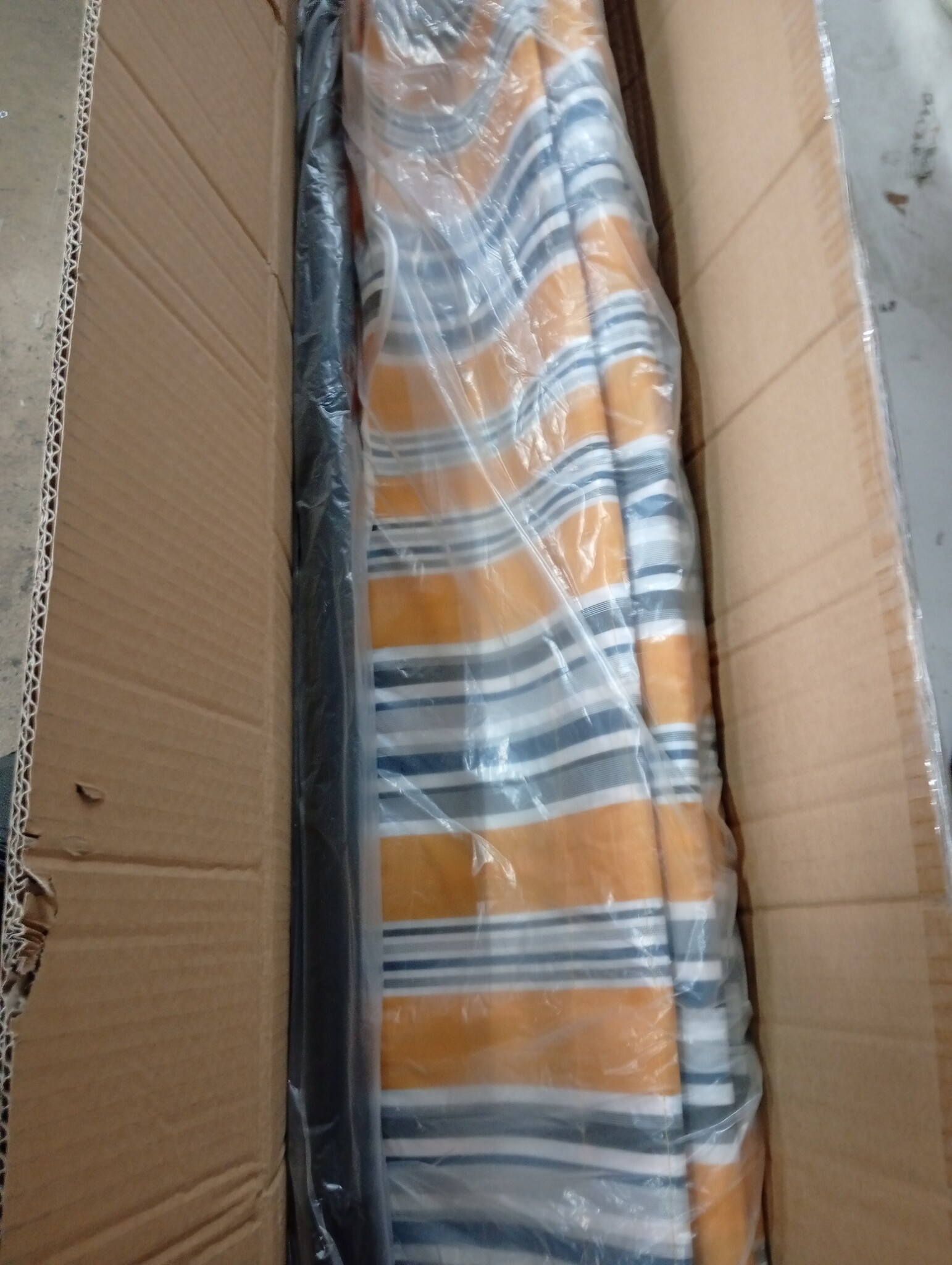 VidaXL Luifel Handmatig 250cm Geel/Blauw - 73% Korting!