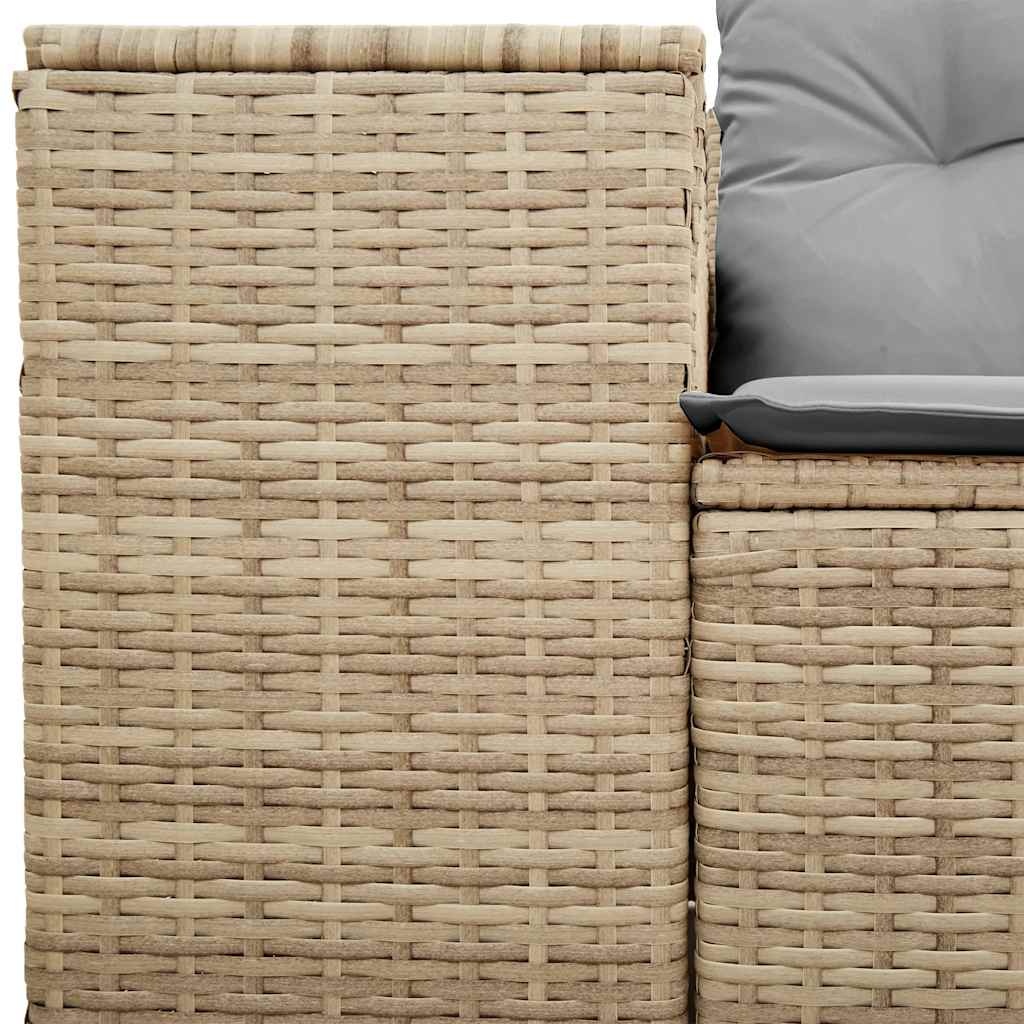 vidaXL Tuinbank 2-zits Poly Rattan Beige | 42% Korting